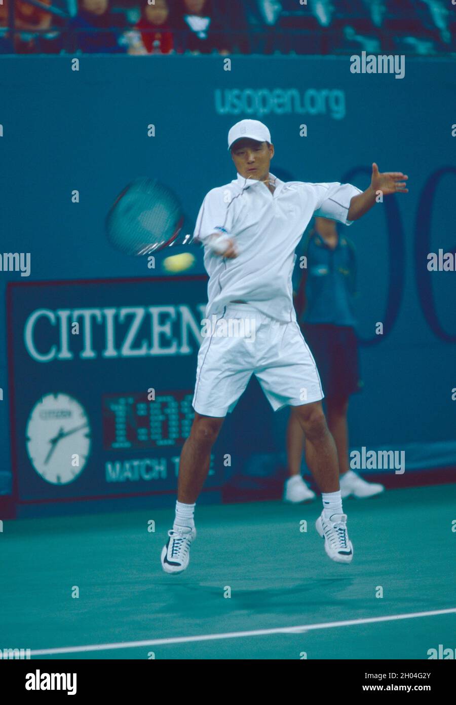 South Korean tennis player Hyung-taik Lee, US Open 2000 Stock Photo