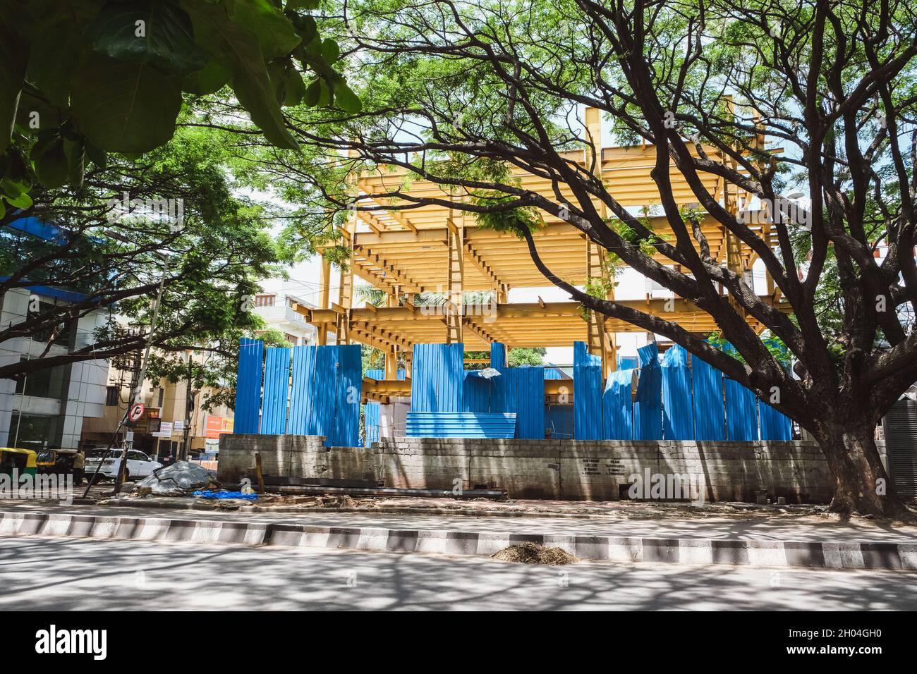 Commercial building under Constructions in the central of Bangalore
