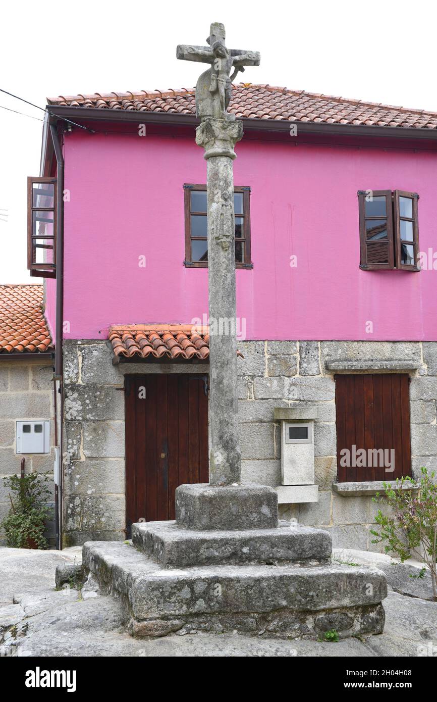 Combarro, traditional architecture. Poio, Pontevedra, Galicia, Spain. Stock Photo