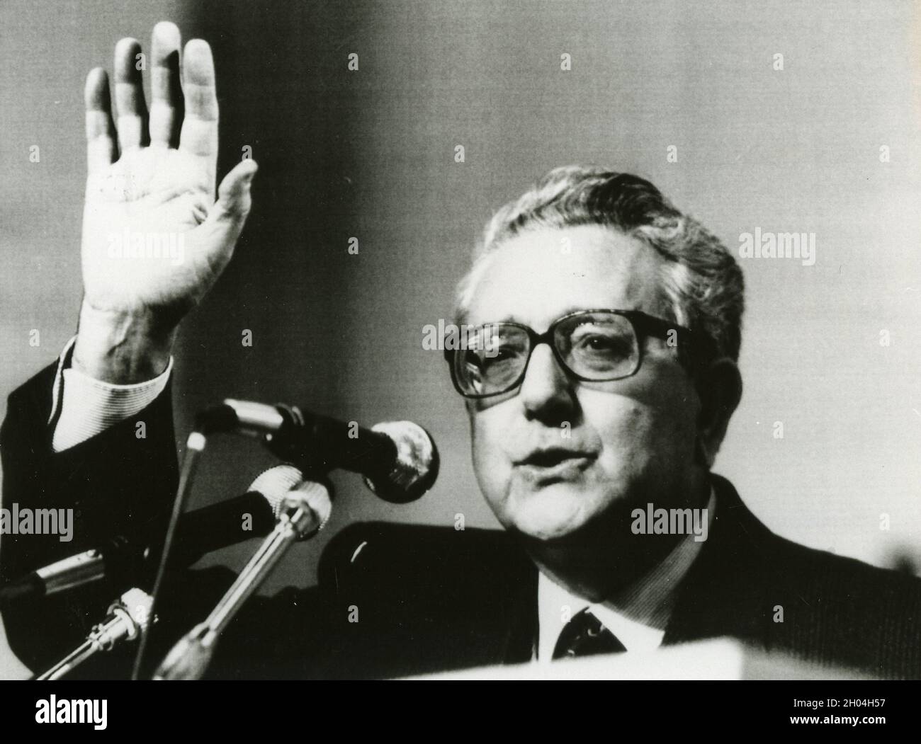 Italian politician Pino Rauti, 1990 Stock Photo