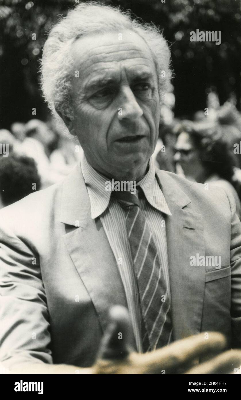 Italian film director Michelangelo Antonioni, 1980s Stock Photo