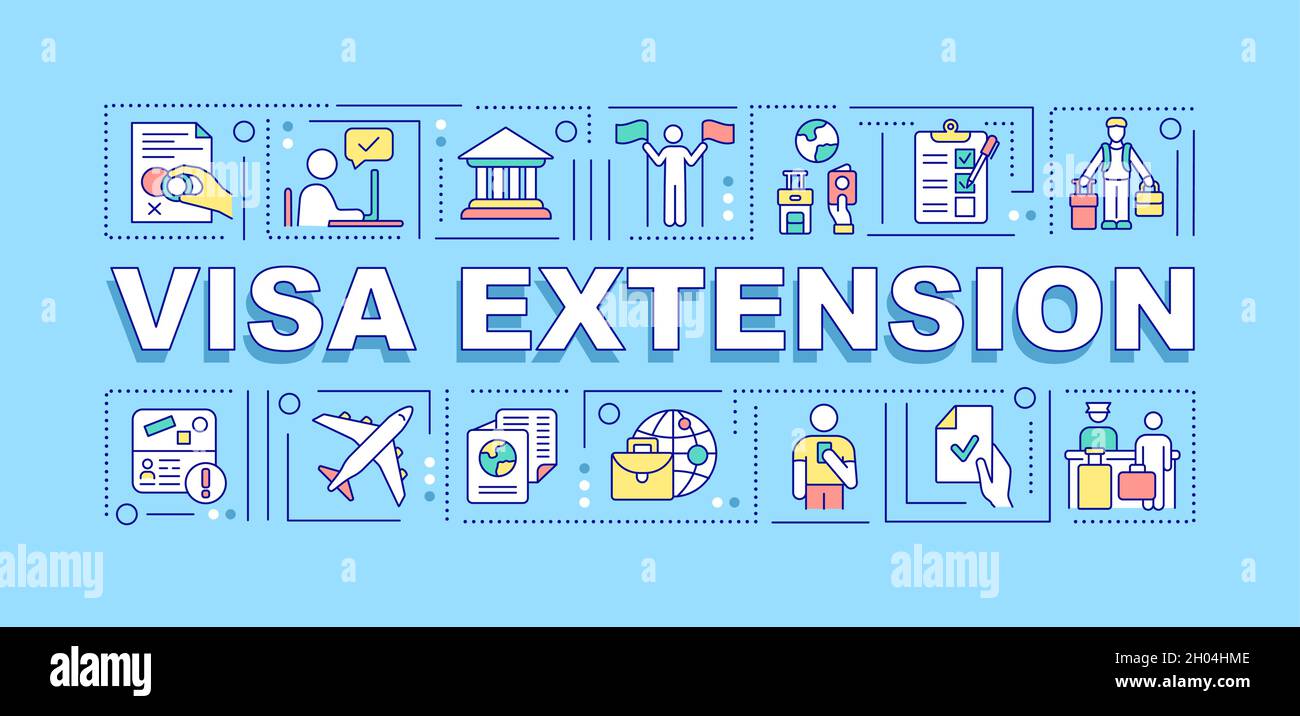 Visa extension word concepts banner Stock Vector Image & Art Alamy