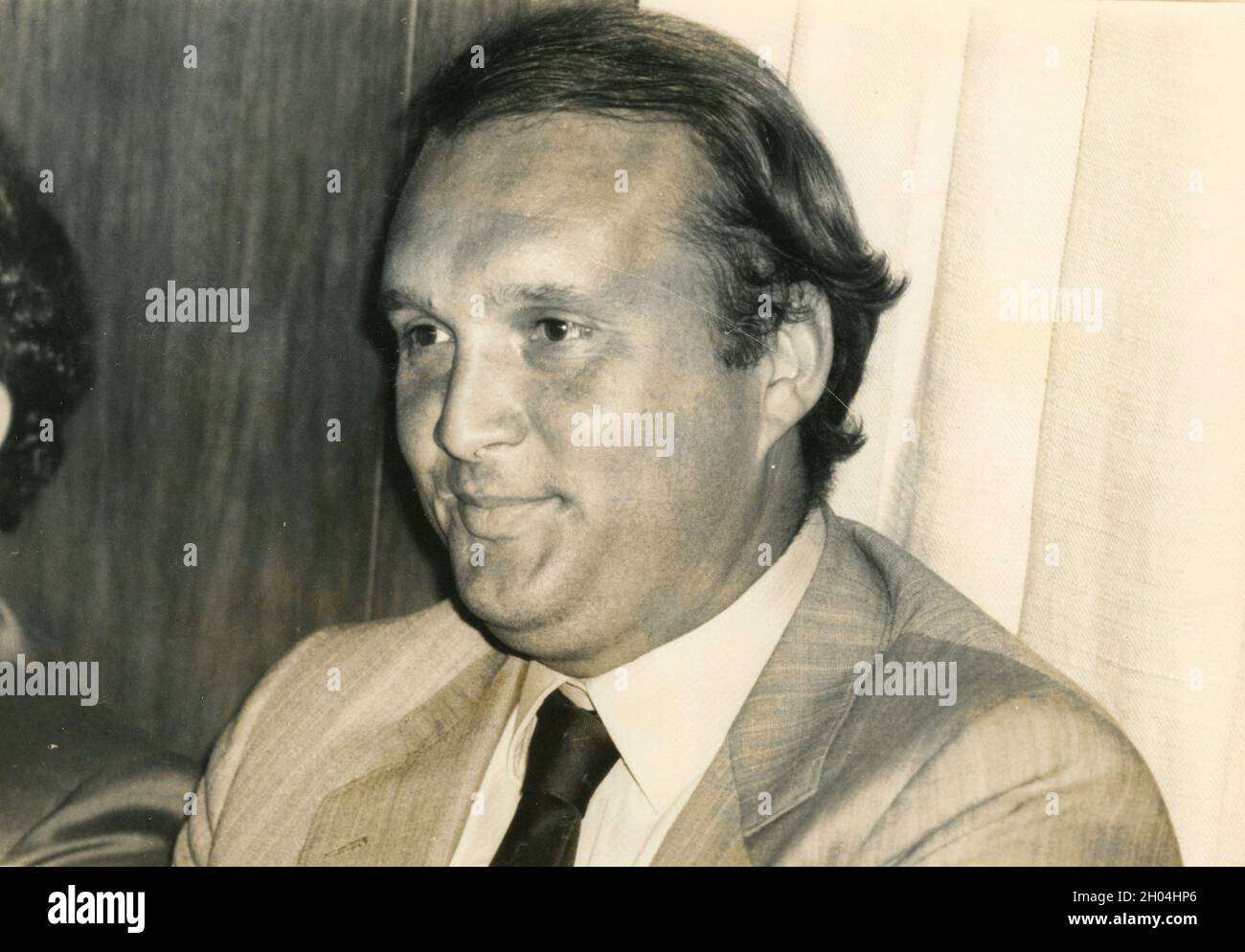 Italian sport journalist Giampiero Galeazzi, 1980s Stock Photo