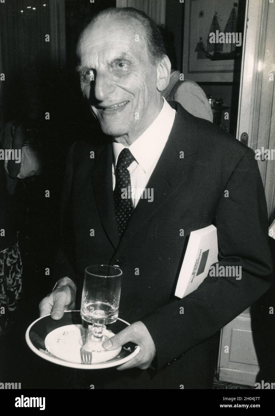 Italian philosopher and jurist Norberto Bobbio, 1980s Stock Photo