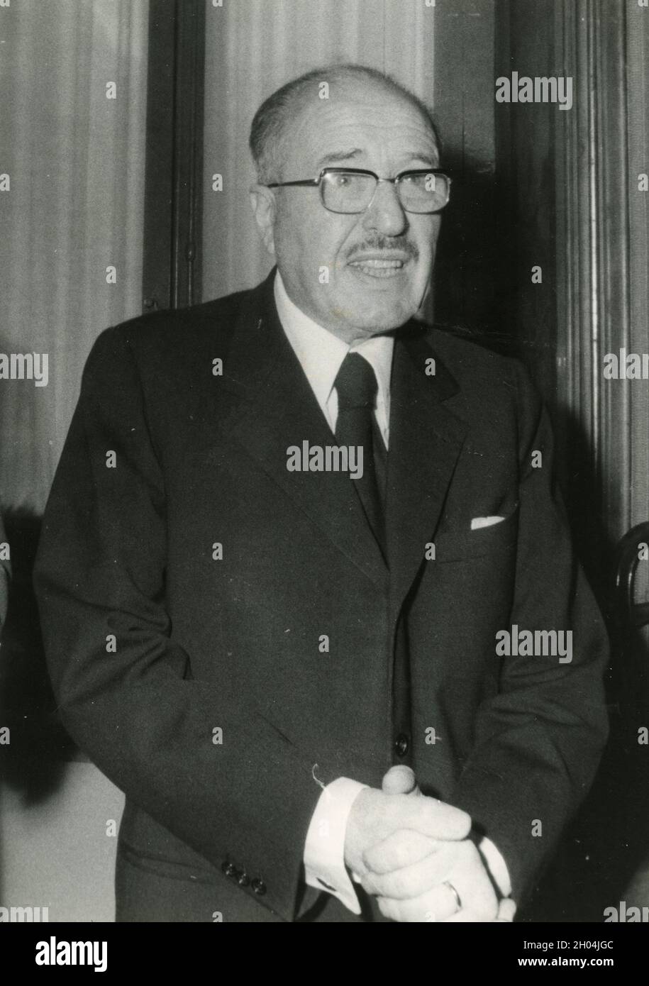 Italian politician and activist Vittorino Veronese, 1980s Stock Photo ...