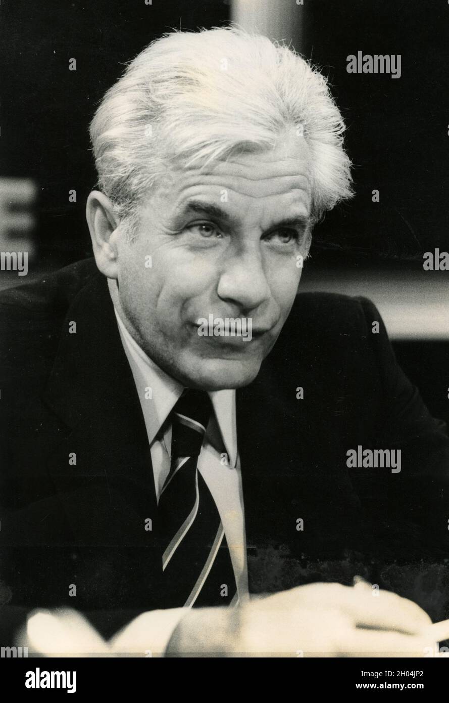 Italian politician and essayist Lucio Magri, 1980s Stock Photo