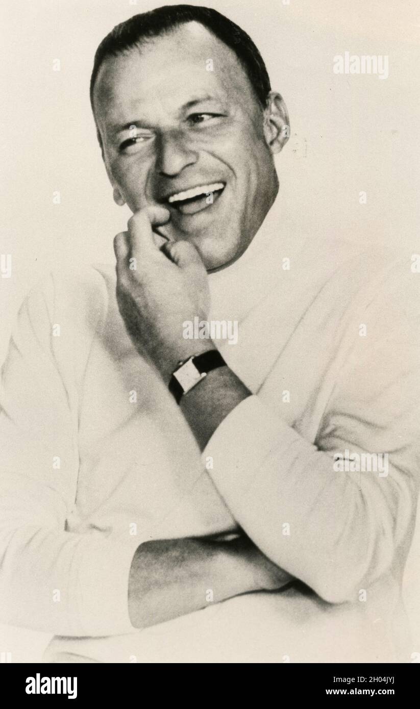 American singer and actor Frank Sinatra, 1970s Stock Photo