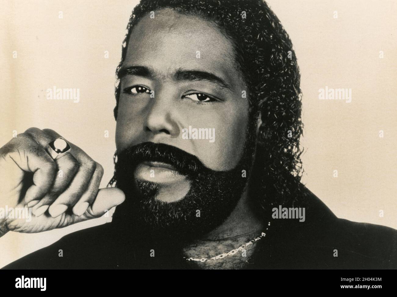 American singer and songwriter Barry White, 1980s Stock Photo