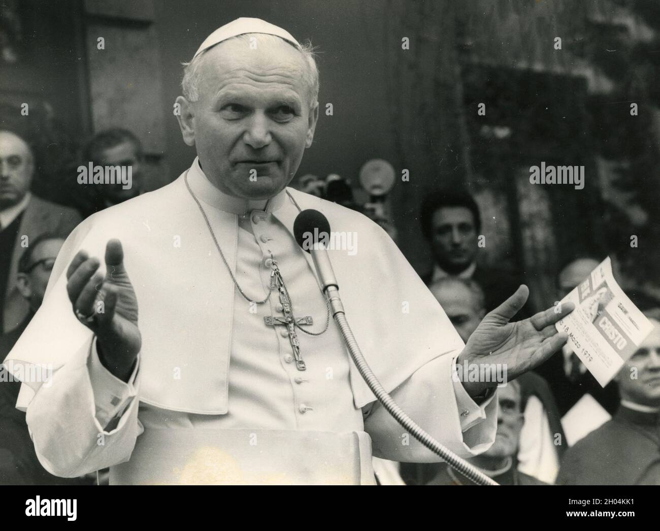 Head of Catholic Church Pope John Paul II, 1980s Stock Photo