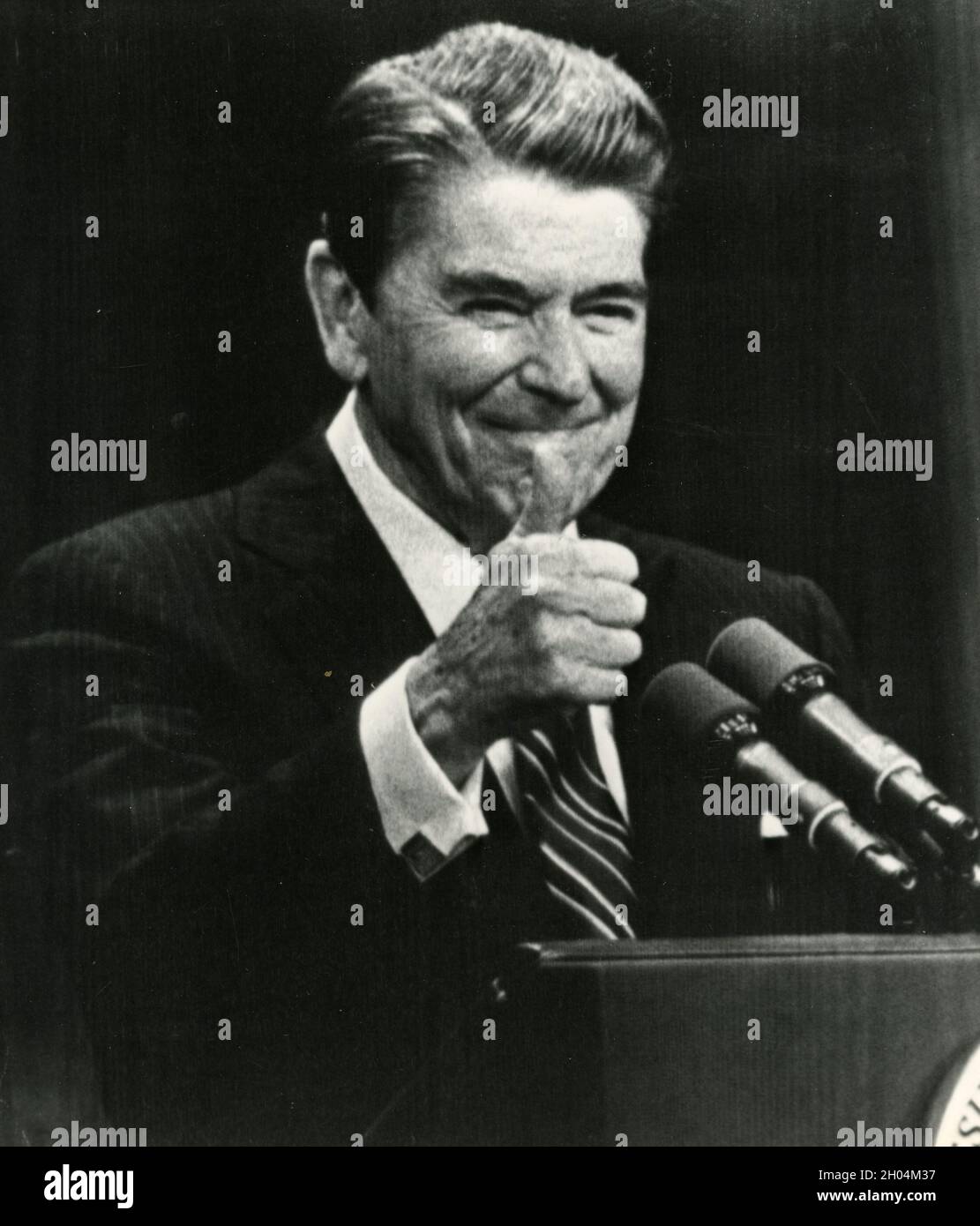 US President Ronald Reagan, 1980s Stock Photo