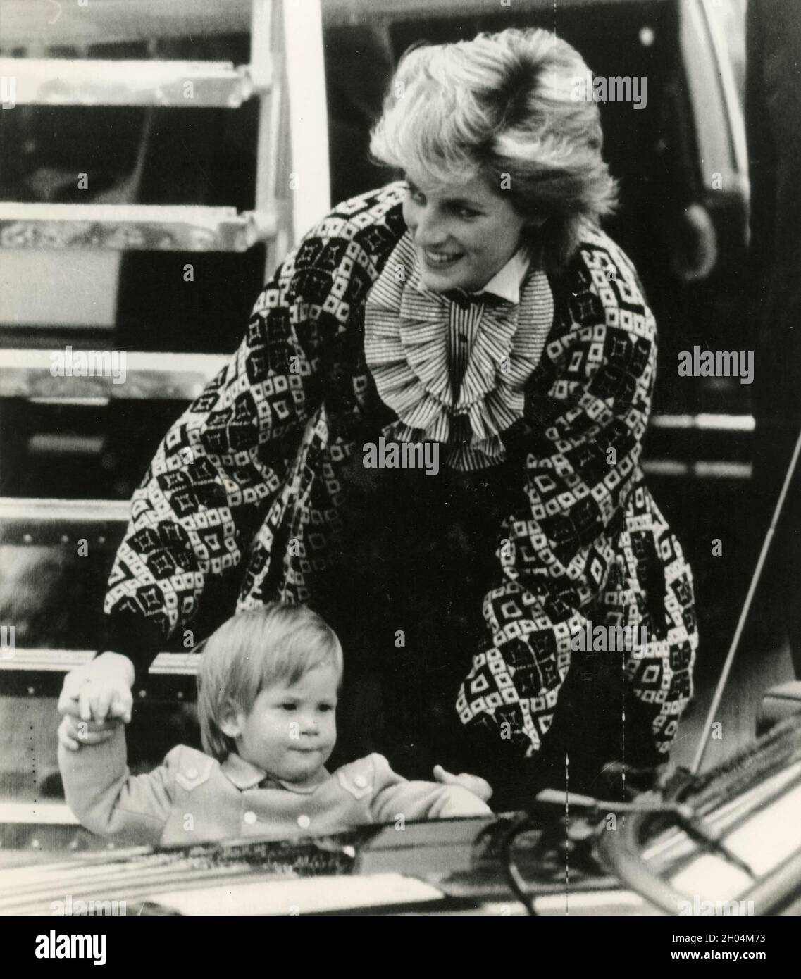 British Princess Lady Diana Spencer and little Prince William of England, 1980s, UK Stock Photo