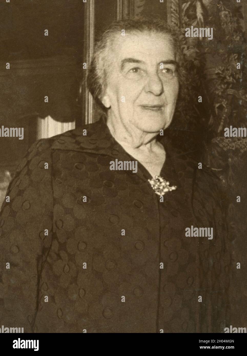 Israeli politician and Prime Minister Golda Meir, 1970s Stock Photo