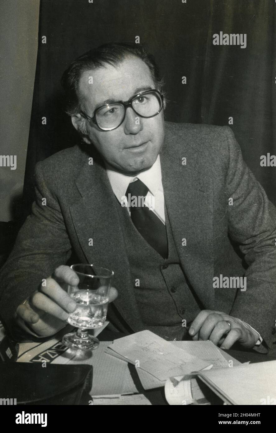 Italian jurist and politician Leopoldo Elia, 1980s Stock Photo