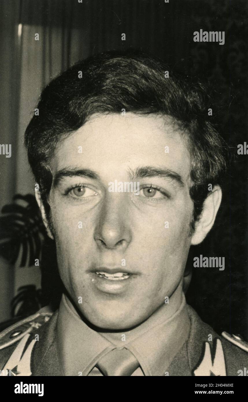 Italian alpine ski racer Gustav Thoeni, 1970s Stock Photo