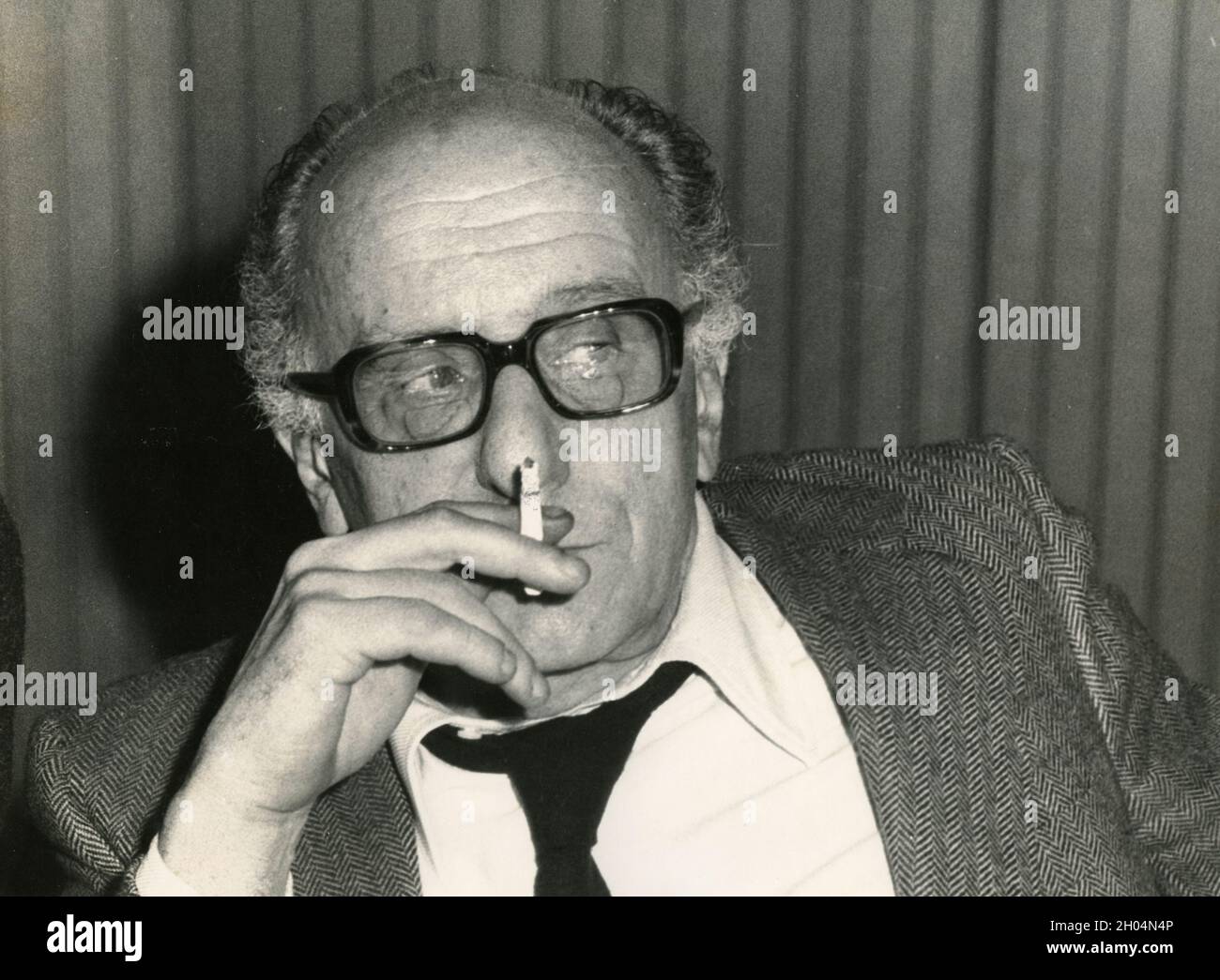 Italian activist and radical politician Sergio Stanzani, 1980s Stock Photo