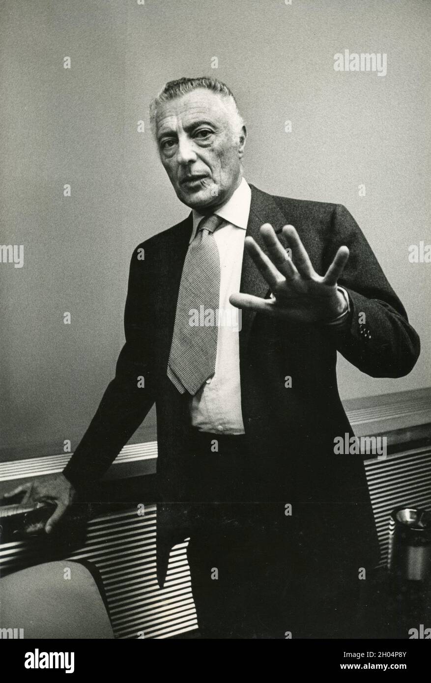 Italian businessman and industrialist Gianni Agnelli, 1970s Stock Photo