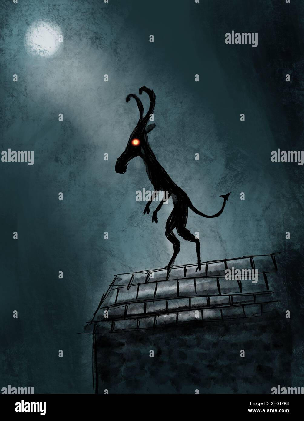 The Jersey Devil illustration Stock Photo Alamy