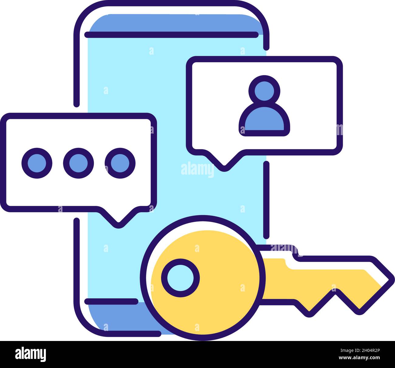 Social media password RGB color icon Stock Vector Image & Art - Alamy