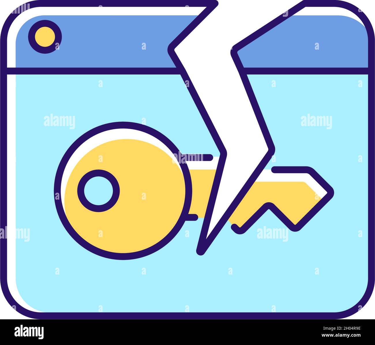 Data breach RGB color icon Stock Vector