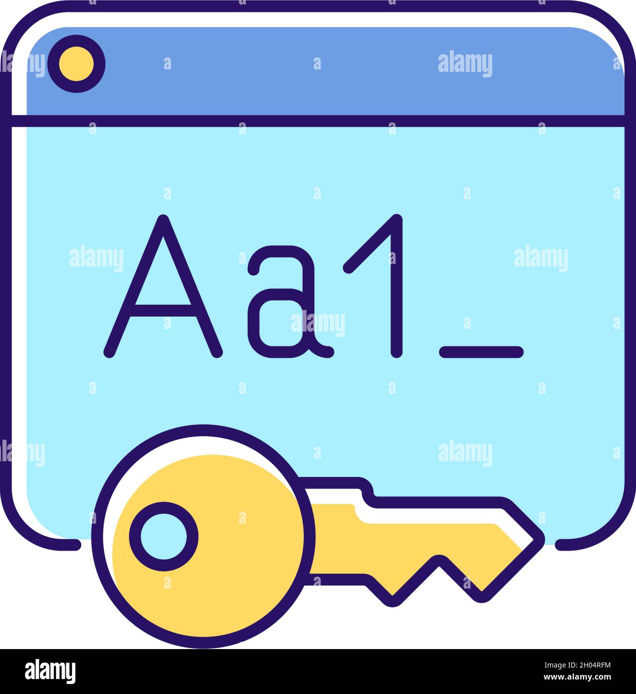 Letter and number password RGB color icon Stock Vector Image & Art Alamy