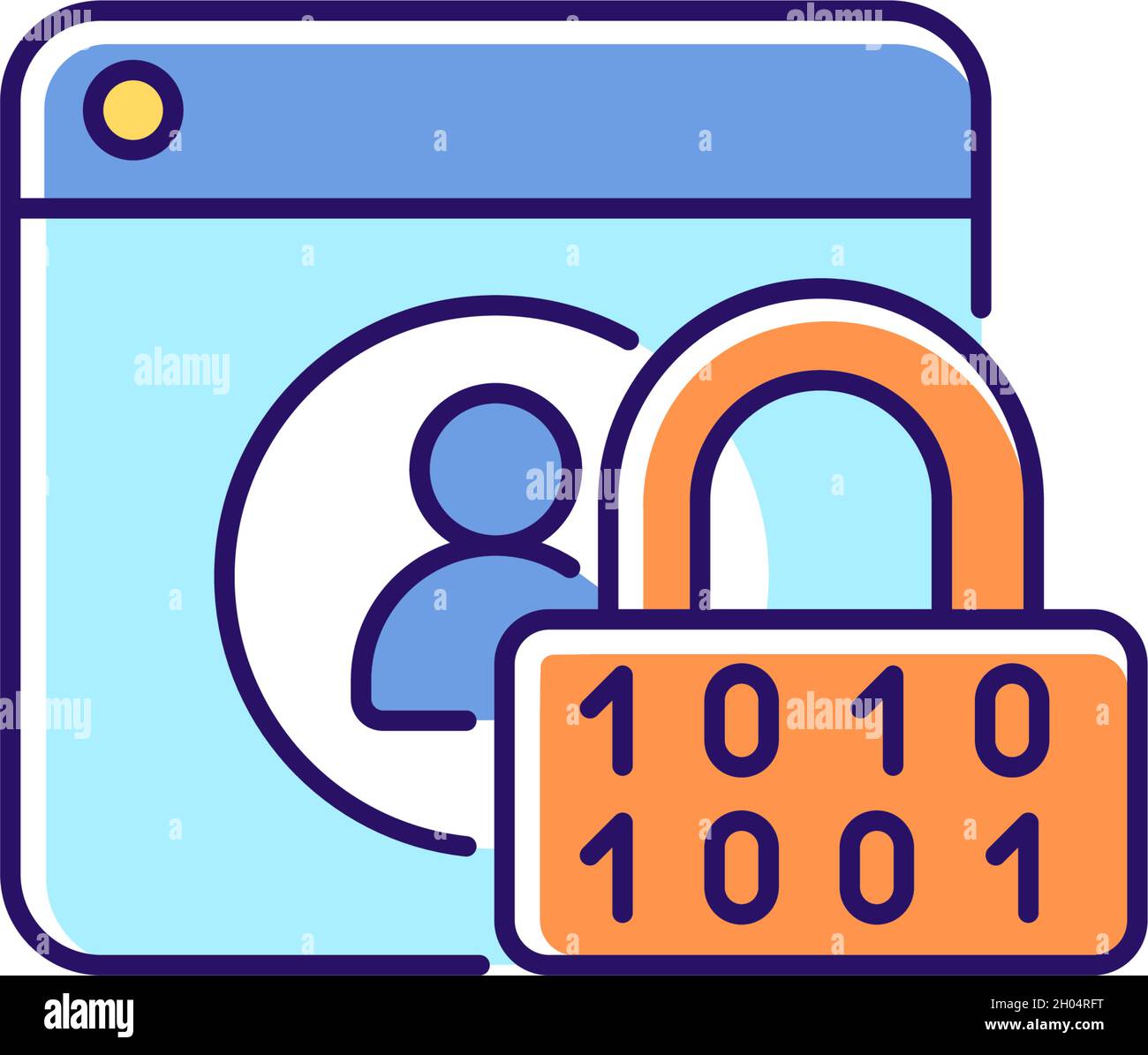 Password Encryption Rgb Color Icon Stock Vector Image And Art Alamy 2721