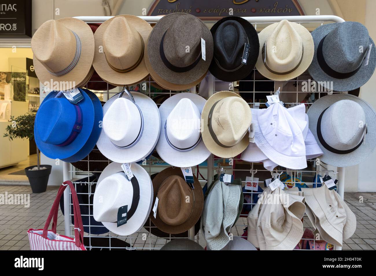 Hat Stand In Pylos Peloponnese Greece Stock Photo