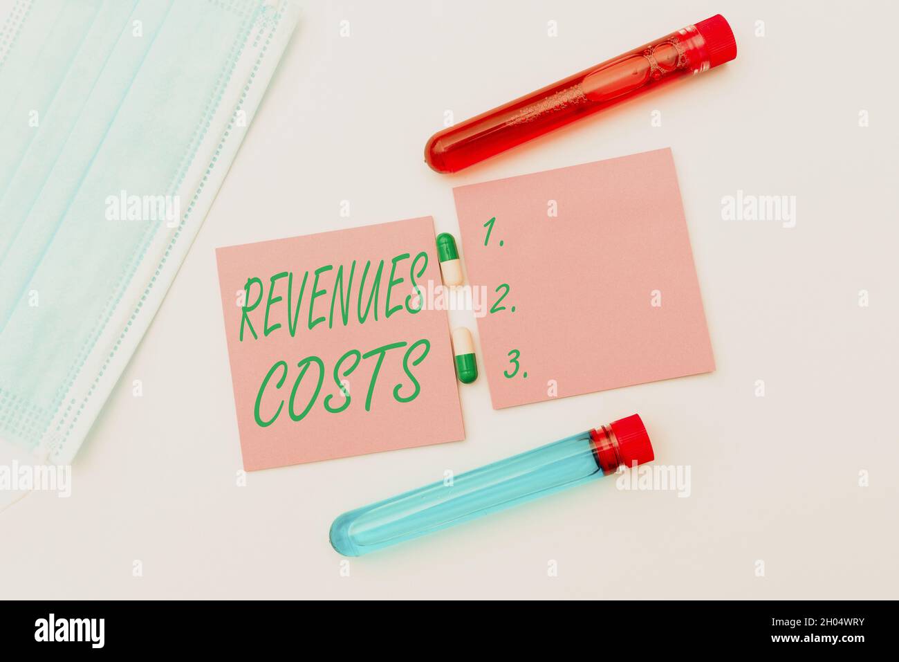 Writing displaying text Revenues Costs. Business overview Total amount of money in Manufacturing and Delivery a product Spreading Virus Awareness Stock Photo