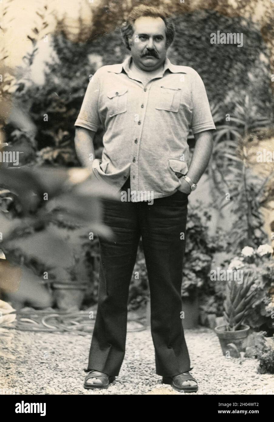 Italian film and stage actor and director Mario Maranzana, 1980s Stock