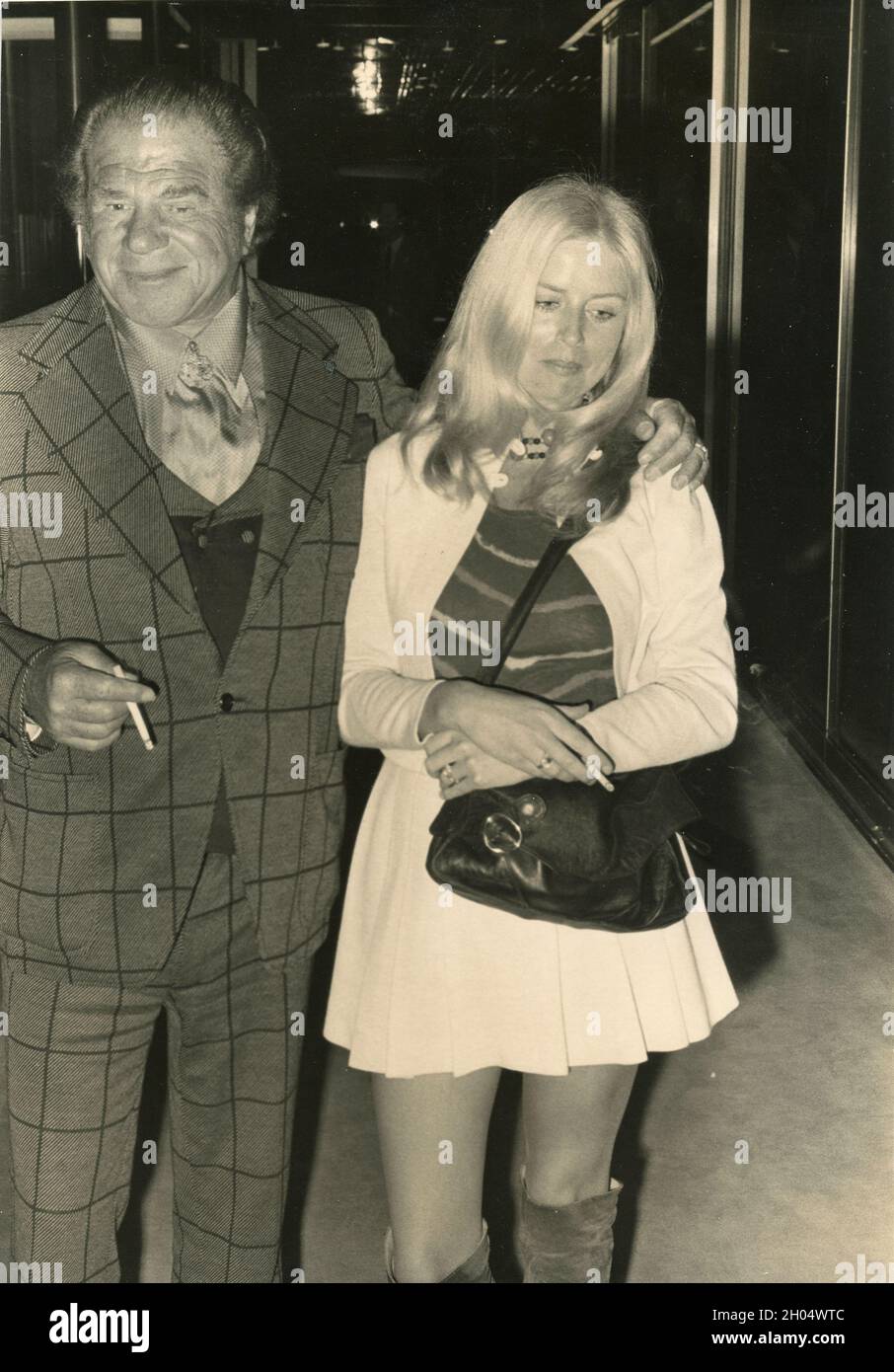 American film and stage actor Lionel Stander and wife Stephanie, 1970s Stock Photo