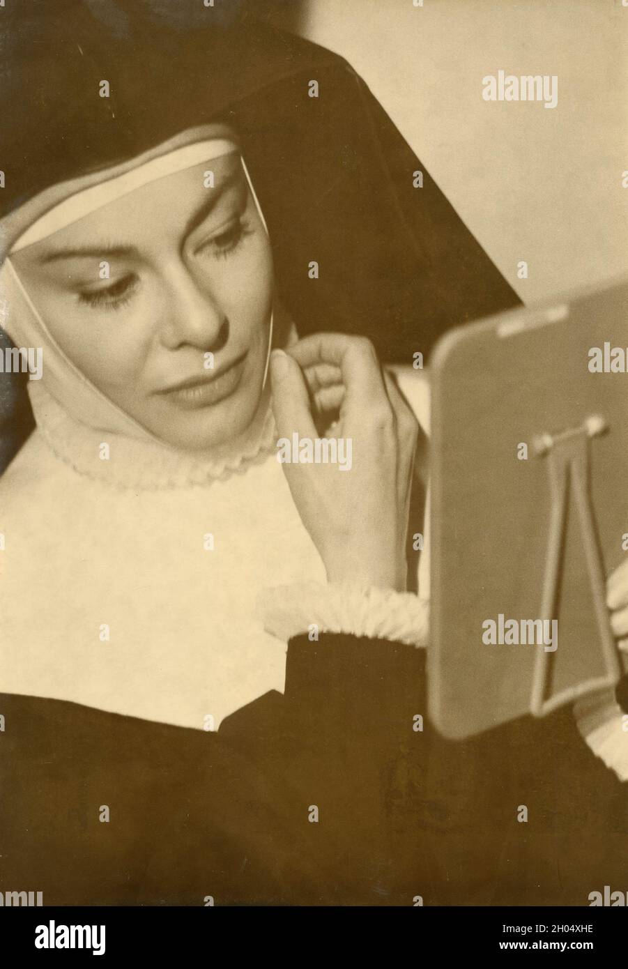 British film actress Anne Heywood in the movie The Nun and The Devil, 1973 Stock Photo