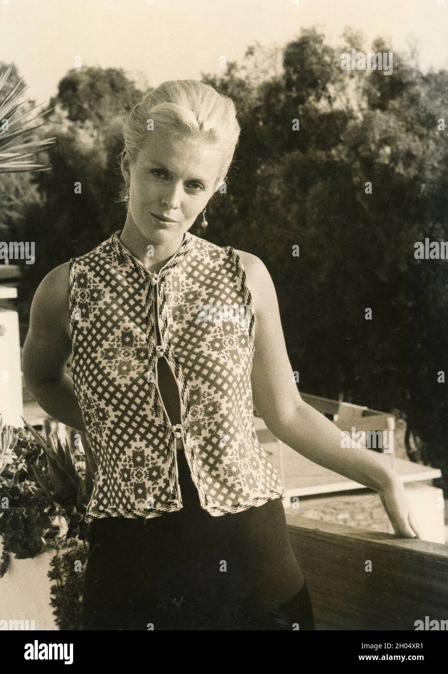 American film actress Jean Seberg, 1970s Stock Photo