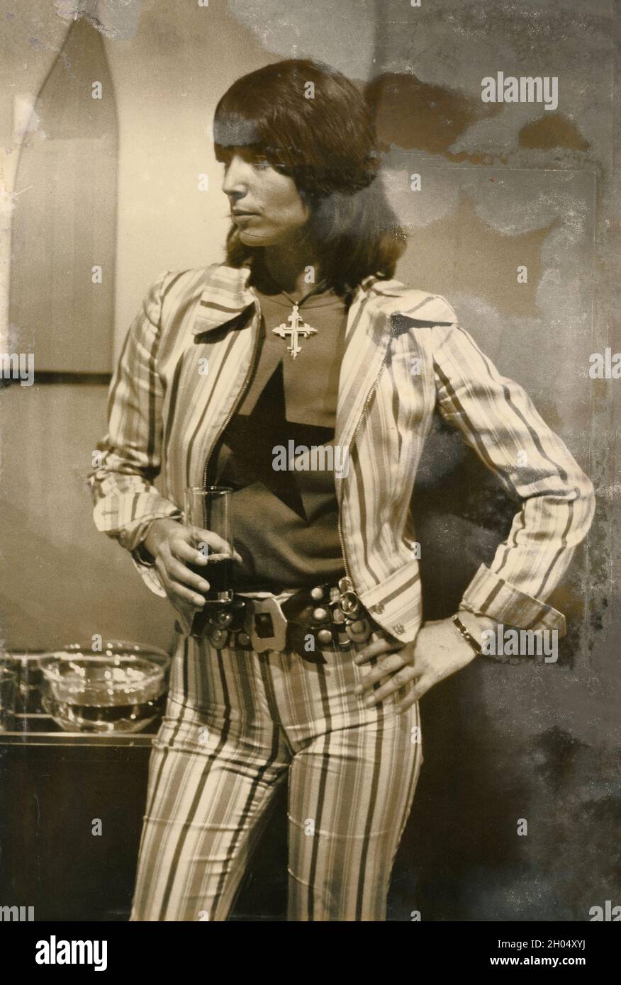 Italian actress and fashion model Elsa Martinelli, 1970s Stock Photo