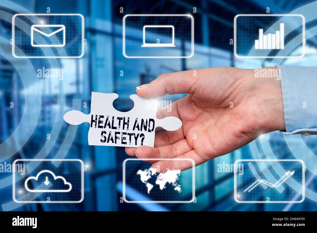 Conceptual display Health And Safety Question. Word Written on