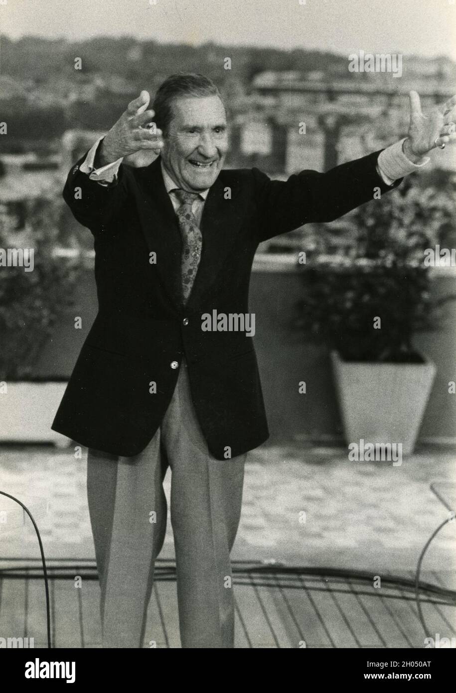 Italian actor Paolo Stoppa, 1980s Stock Photo