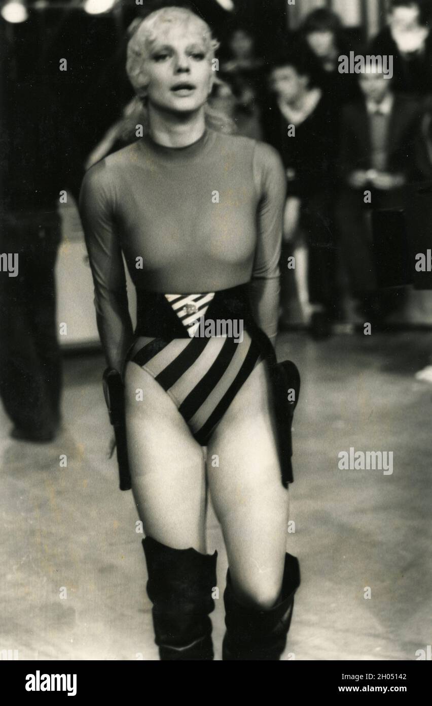 Italian singer, dancer, and TV host Stefania Rotolo, 1970s Stock Photo -  Alamy