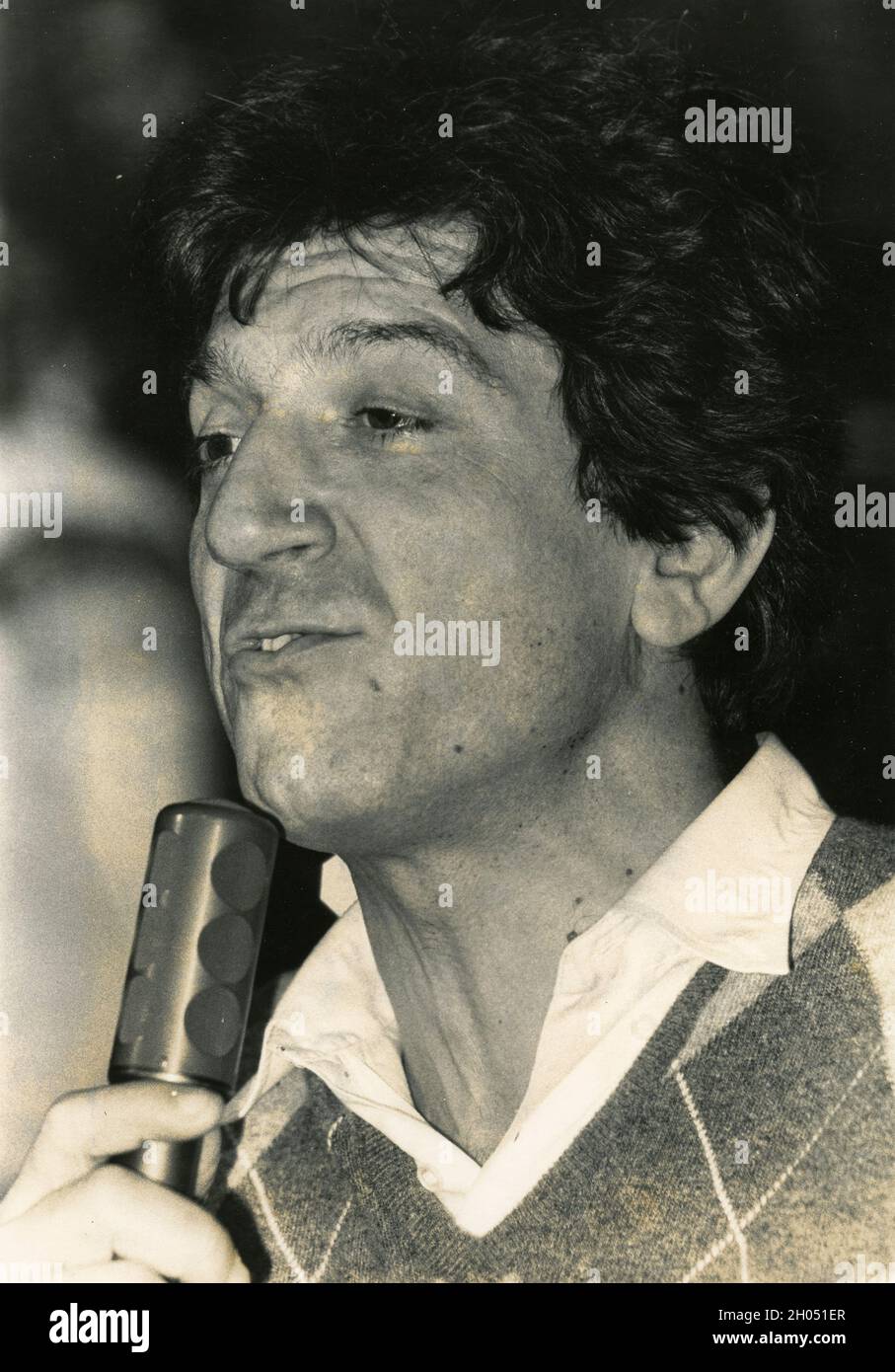 Italian stage and film actor Gigi Proietti, 1980s Stock Photo