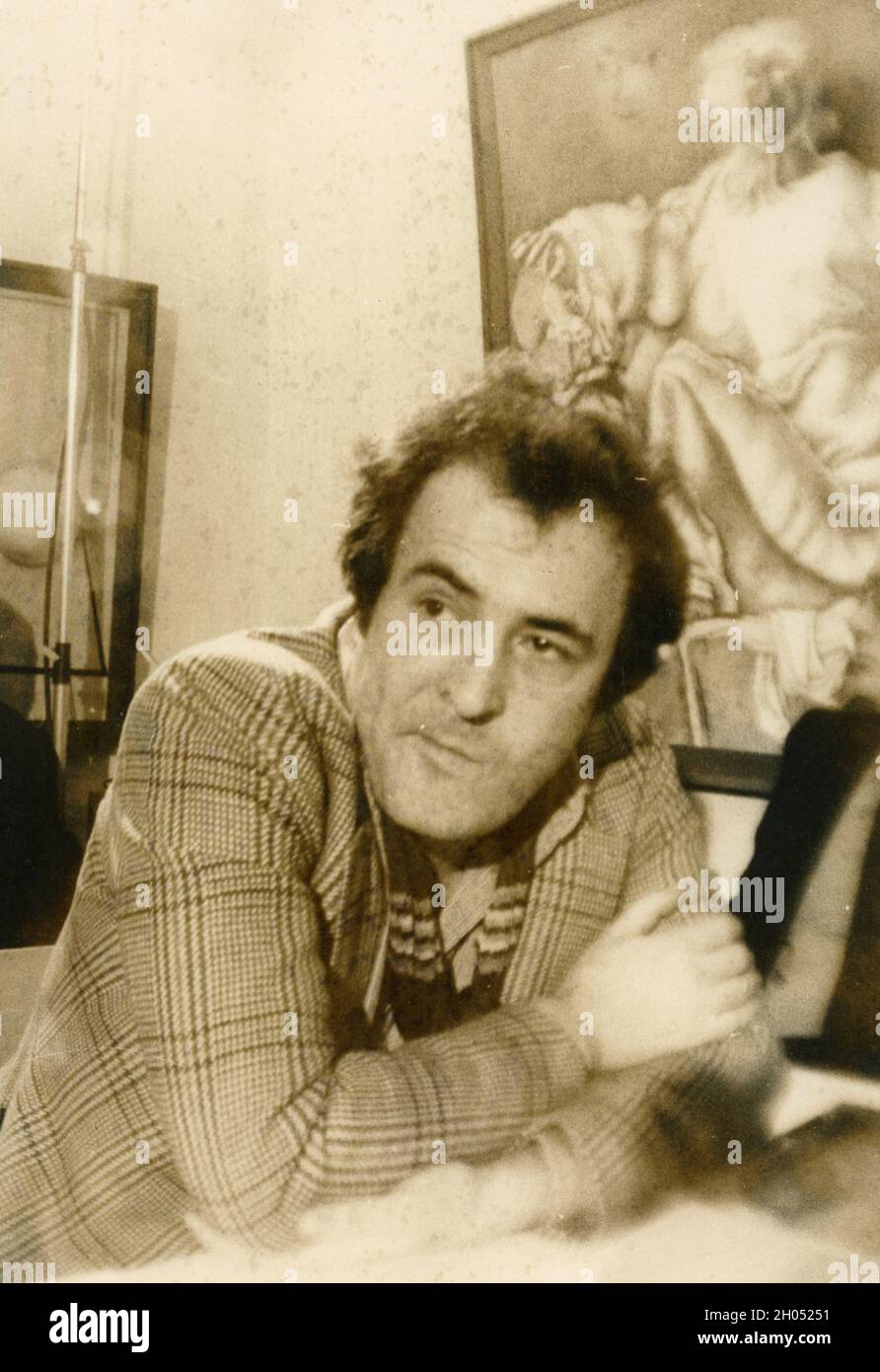 Italian film director and screenwriter Bernardo Bertolucci, 1970s Stock Photo