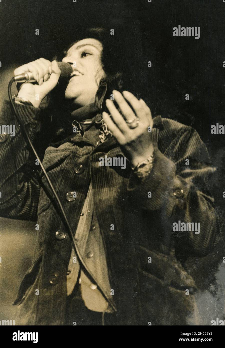 Italian singer and songwriter Mia Martini, 1970s Stock Photo