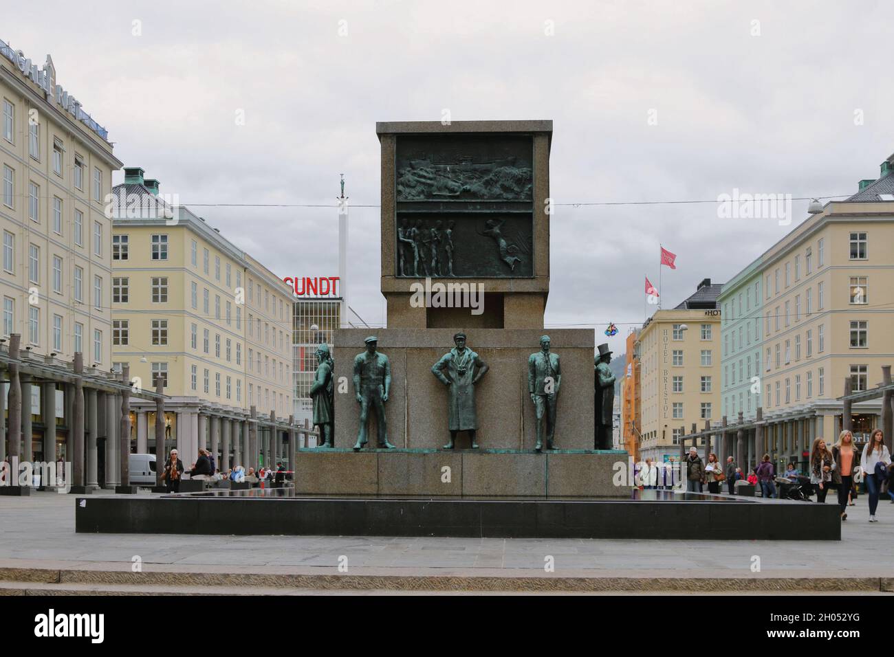 Bergen, Norway - Jun 13, 2012: Sea Memorial 'Monument to Sailors' Stock Photo