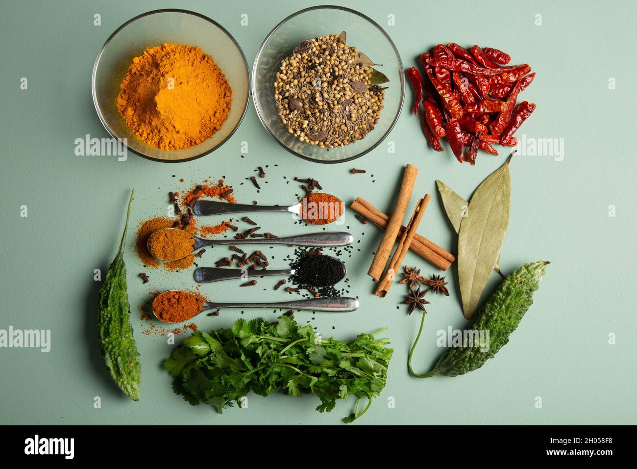 Indian ingredients Stock Photo