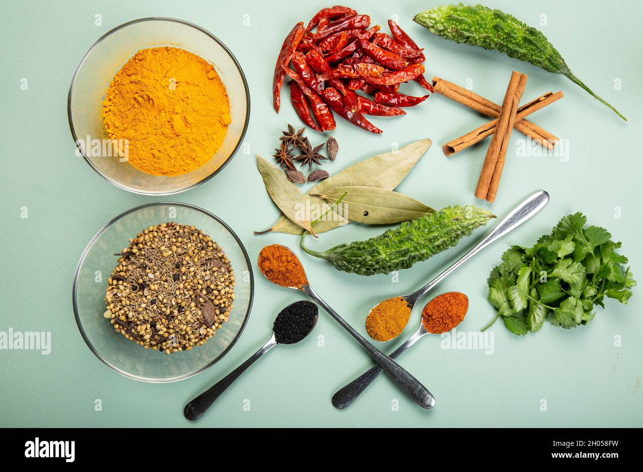 Indian ingredients Stock Photo