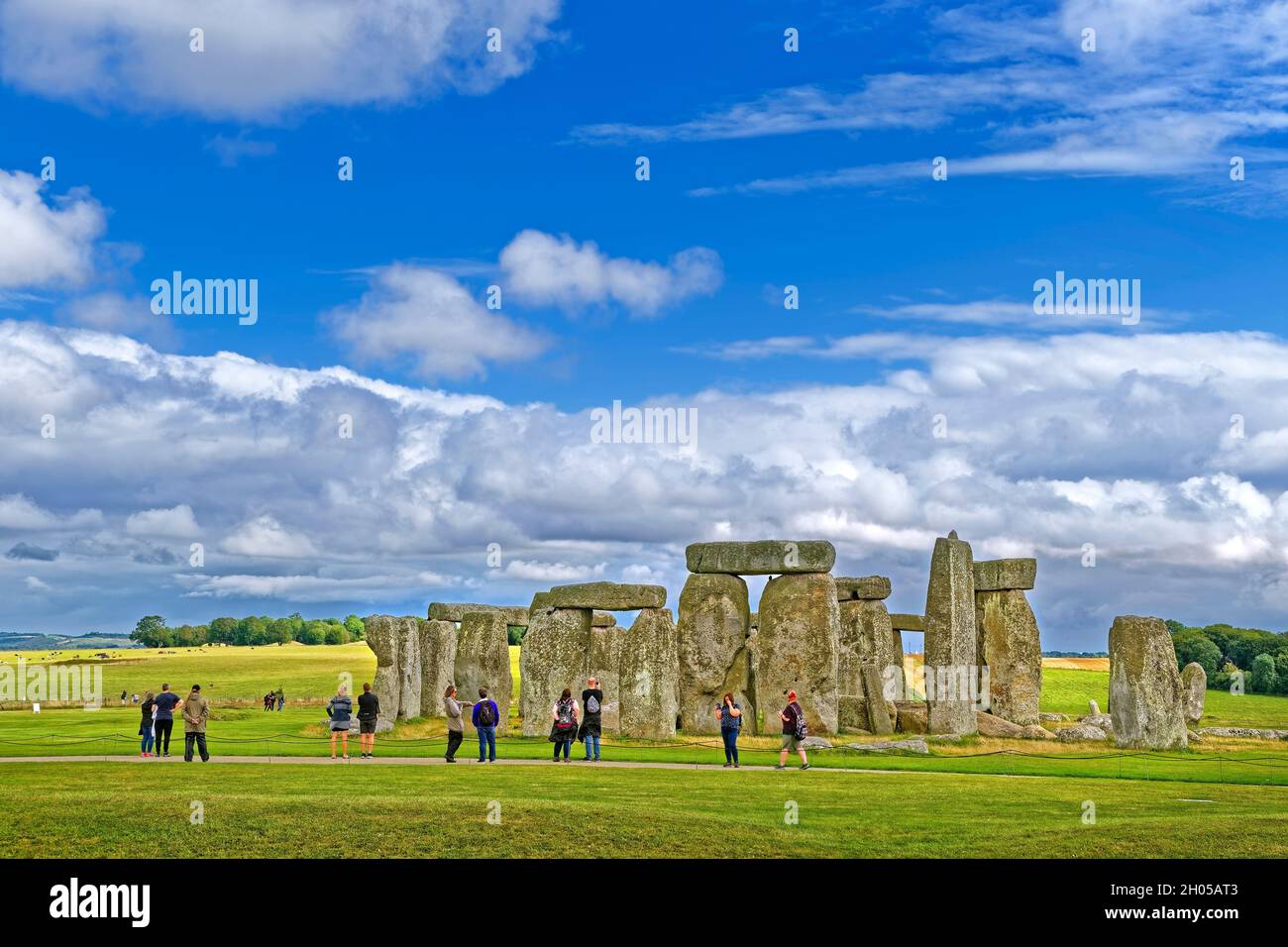 Stonehenge Stone Circle on Salisbury Plain near Amesbury in Wiltshire, England. Stock Photo
