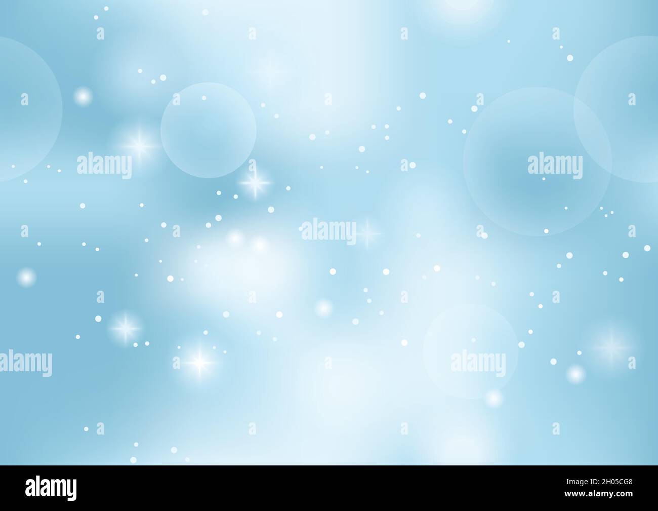 Seamless Abstract Blue Bokeh Background With Lights And Halos. Vector ...