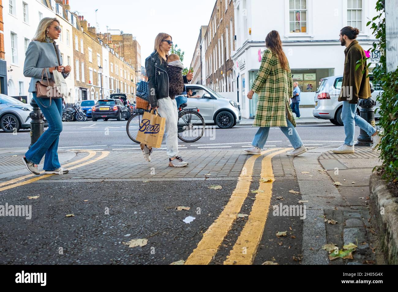 London October 2021 Kings Road Chelsea, an upmarket retail