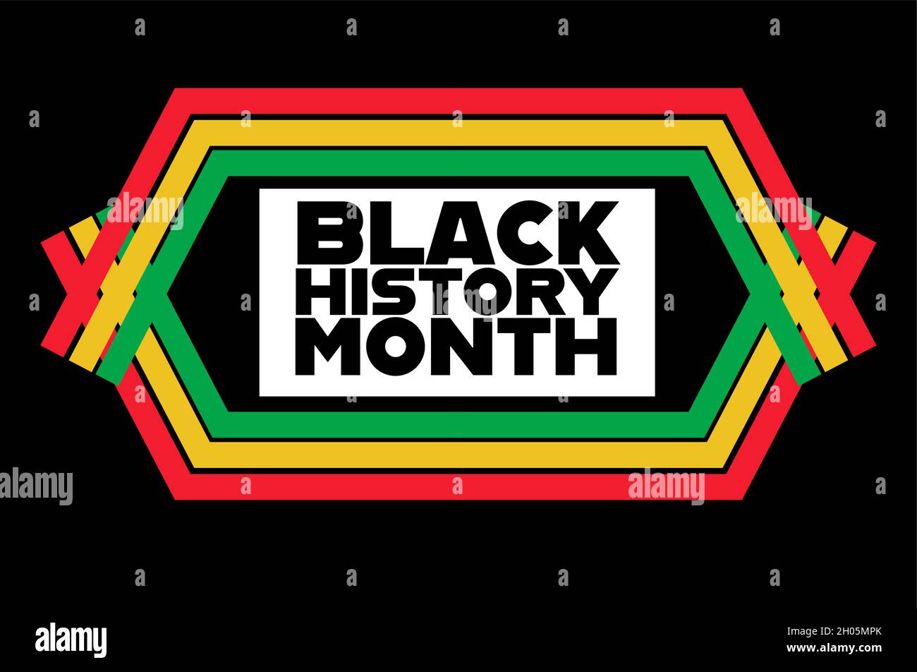 Black history month vector illustration design graphic on a black background Stock Vector