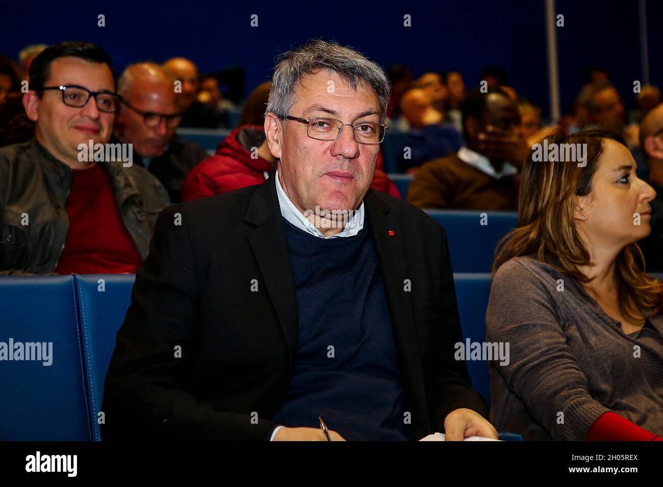 Maurizio Landini, national secretary of the CIGIL workers' union Stock Photo