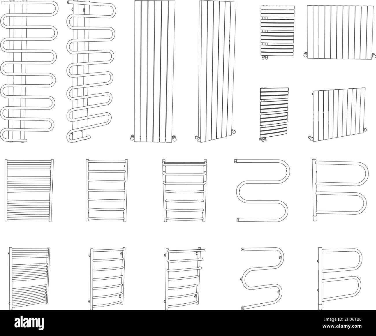 Electric towel warmer Stock Vector Images - Alamy