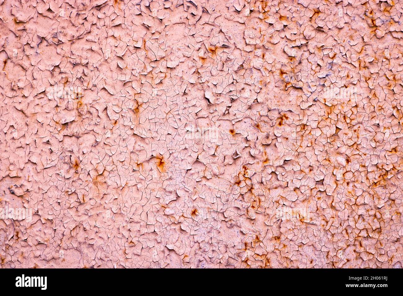 Cracked paint and rusty metal background. Stock Photo