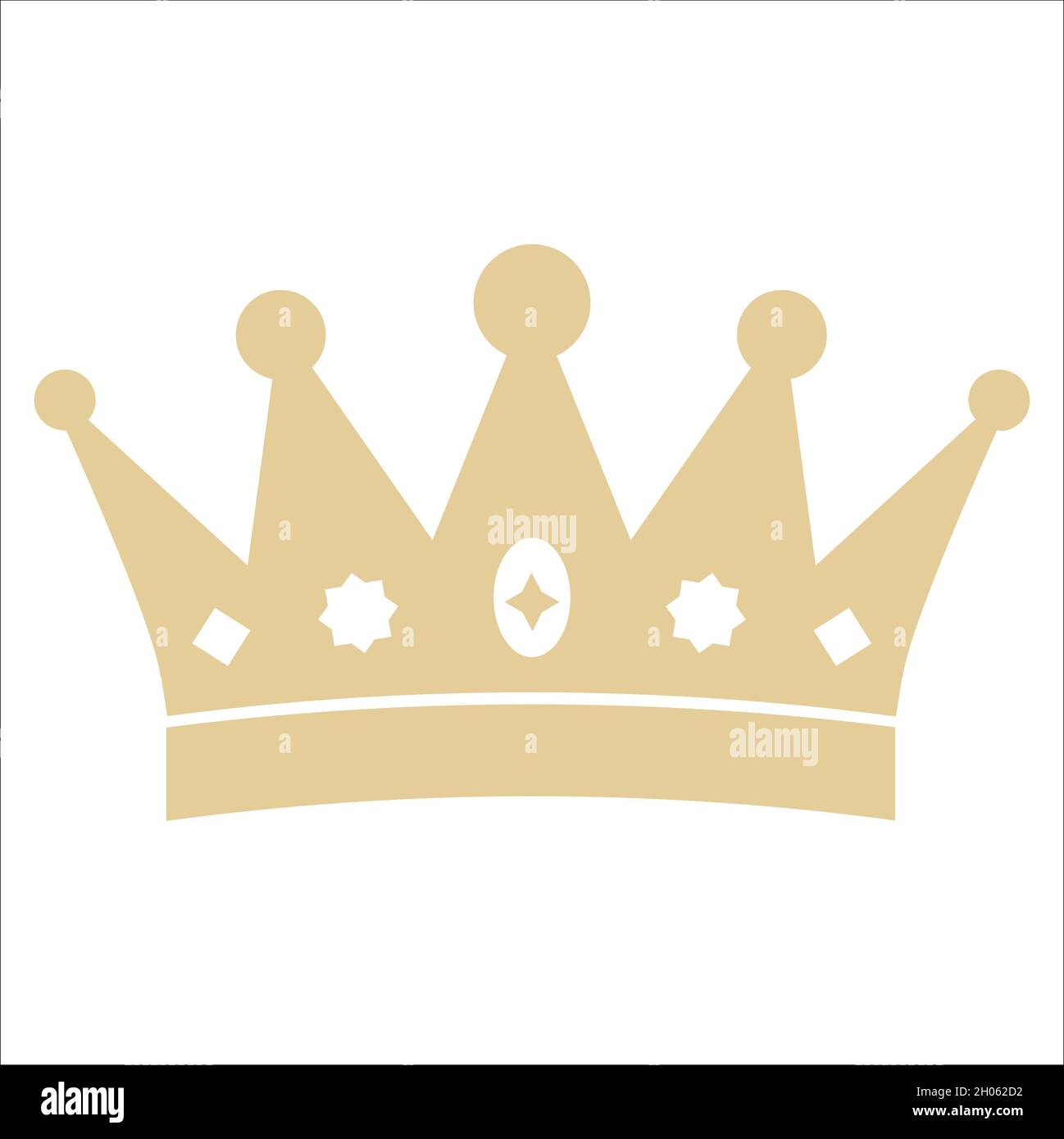 Crown vector simple illustration. Gold flat icon Stock Vector Image ...
