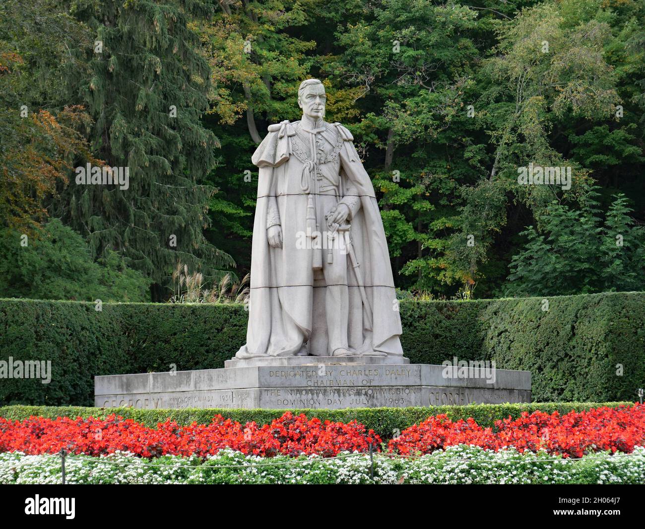Niagara Falls, Ontario October 10, 2021 Statue of King VI of